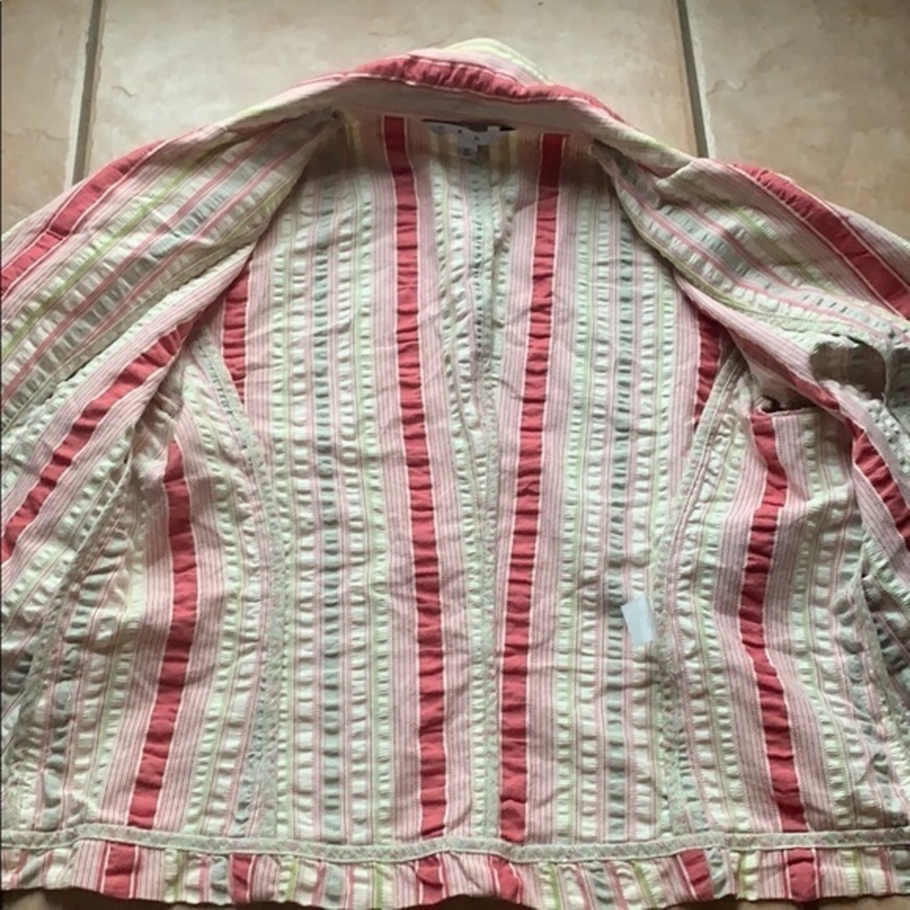 CAbi Pink and Cream Striped Blazer - Picture 5 of 7